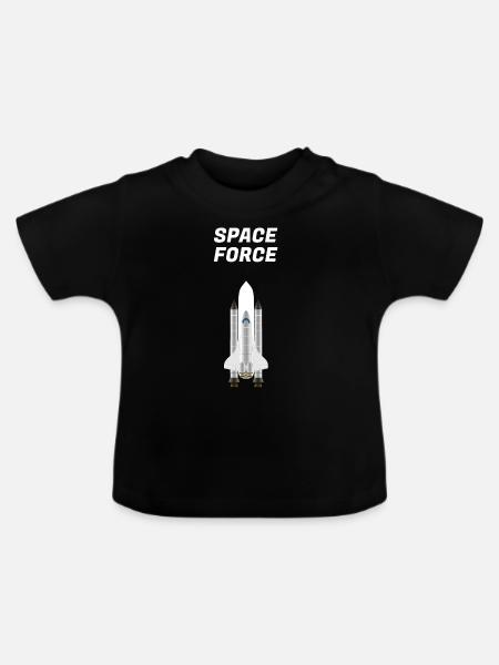 Weltraum - Baby Bio-T-Shirt mit Rundhals - Schwarz