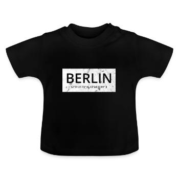 Berlin Berlin-Ouest - T-shirt bio col rond Bébé - noir - Devant