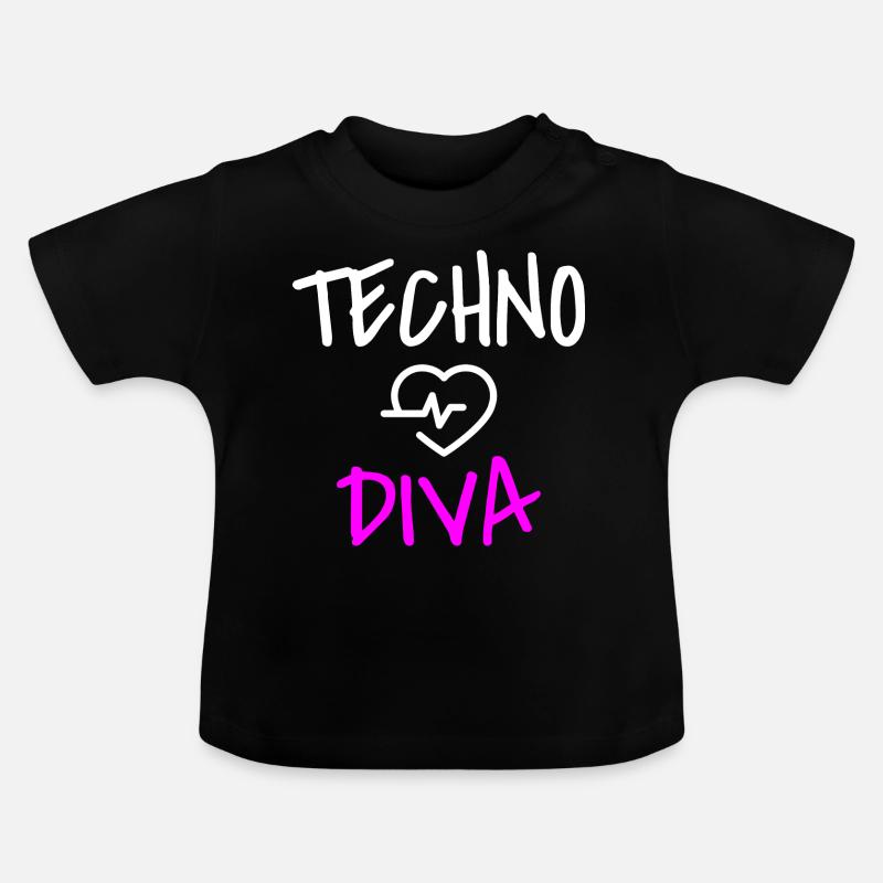 Techno Love Techno Passion - T-shirt bio col rond Bébé - noir