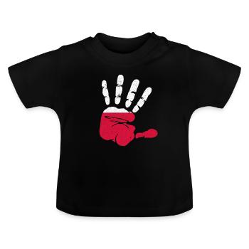 Polen Polska Warschau Krakau Geschenk - Baby Bio-T-Shirt mit Rundhals - Schwarz - Vorne