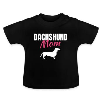 Dachshund - Baby Bio-T-Shirt mit Rundhals - Schwarz - Vorne