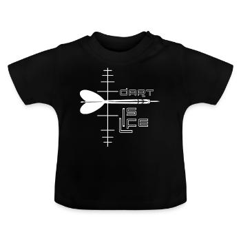 jeu de fléchettes - T-shirt bio col rond Bébé - noir - Devant