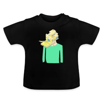 Haus Observation Spion Geschenk - Baby Bio-T-Shirt mit Rundhals - Schwarz - Vorne