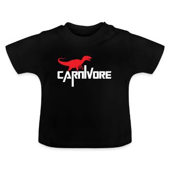 dino - Baby Organic T-Shirt with Round Neck - black - Front