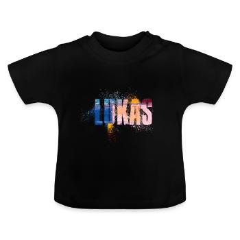 Lukas - Baby Bio-T-Shirt mit Rundhals - Schwarz - Vorne