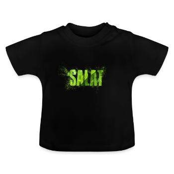salade - T-shirt bio col rond Bébé - noir - Devant