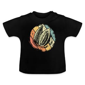 Chocolat cacao - T-shirt bio col rond Bébé - noir - Devant
