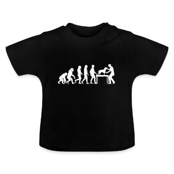 Fréquence cardiaque vétérinaire - T-shirt bio col rond Bébé - noir - Devant