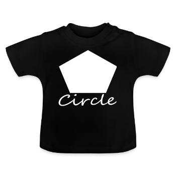 Falsche Kreisform - Baby Bio-T-Shirt mit Rundhals - Schwarz - Vorne
