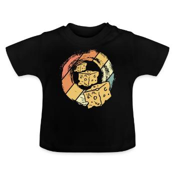 Fromage - T-shirt bio col rond Bébé - noir - Devant