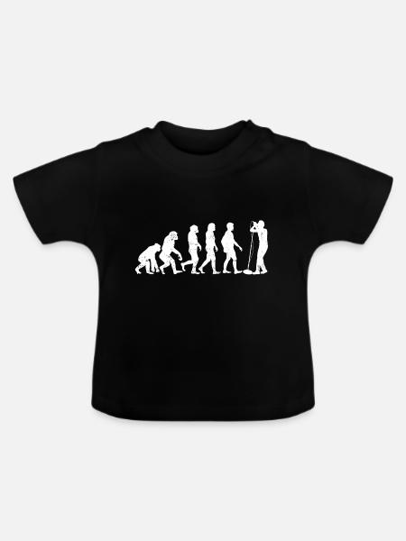 Evolution Singer - Baby Bio-T-Shirt mit Rundhals - Schwarz