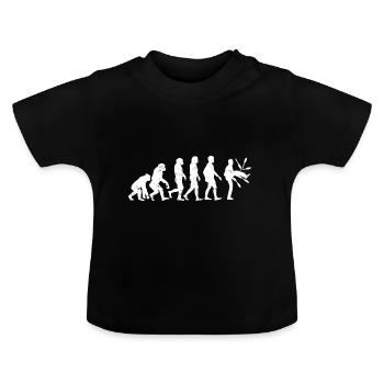 Evolution of Juggler evolution - Baby Organic T-Shirt with Round Neck - black - Front