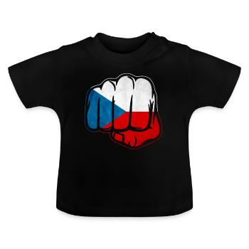 Czech Republic Prague Eastern Europe Ostrava pride gift - Baby Organic T-Shirt with Round Neck - black - Front