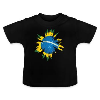 Brésil - T-shirt bio col rond Bébé - noir - Devant