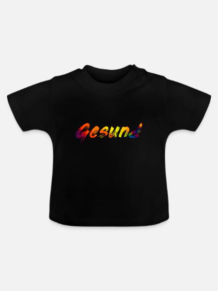 Gesund - Baby Bio-T-Shirt mit Rundhals - Schwarz