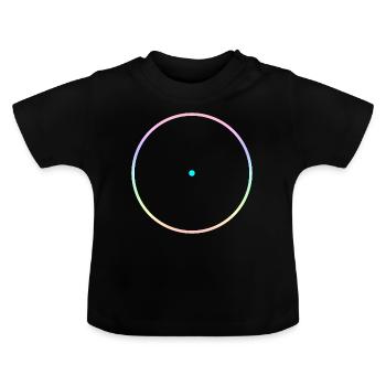 Circle and point - Baby Organic T-Shirt with Round Neck - black - Front