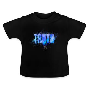 vérité - T-shirt bio col rond Bébé - noir - Devant