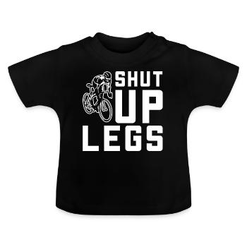 Cool Shut Up Legs Bicyclette - Baby Bio-T-Shirt mit Rundhals - Schwarz - Vorne