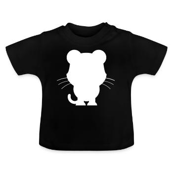 Animaux Animaux Animal Print Nature - T-shirt bio col rond Bébé - noir - Devant