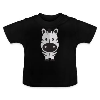 Animaux Animaux Animal Print Nature 46 - T-shirt bio col rond Bébé - noir - Devant