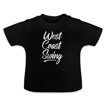 West Coast swing WCS westie dancing gift dance - Baby Organic T-Shirt with Round Neck - black - Front