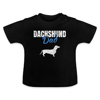 Dachshund Besitzer Geschenk - Baby Bio-T-Shirt mit Rundhals - Schwarz - Vorne