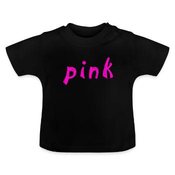 pink - T-shirt bio col rond Bébé - noir - Devant