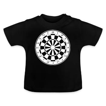 Dart Board - Baby Bio-T-Shirt mit Rundhals - Schwarz - Vorne