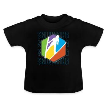 Ski jumping - Baby Organic T-Shirt with Round Neck - black - Front