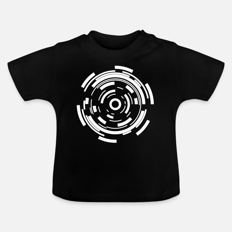 Sci Fi Kreis Formen Tech Geschenk - Baby Bio-T-Shirt mit Rundhals - Schwarz