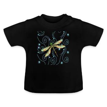 Libelle - Baby Bio-T-Shirt mit Rundhals - Schwarz - Vorne