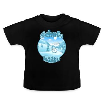 Schafskälte - Baby Bio-T-Shirt mit Rundhals - Schwarz - Vorne