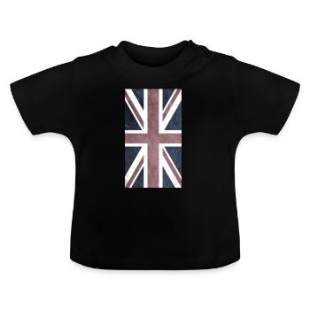 union jack - T-shirt bio col rond Bébé - noir - Devant