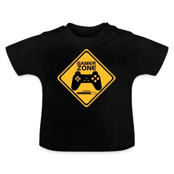 Gamer Zone - Baby Bio-T-Shirt mit Rundhals - Schwarz - Vorne