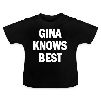 gina knows best - Baby Bio-T-Shirt mit Rundhals - Schwarz - Vorne