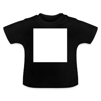 Square - Baby Organic T-Shirt with Round Neck - black - Front