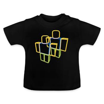 Sqaure Noob Person - Baby Bio-T-Shirt mit Rundhals - Schwarz - Vorne