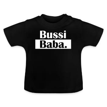 Bussi Baba Geschenk Idee Wien Oesterreich - Baby Bio-T-Shirt mit Rundhals - Schwarz - Vorne