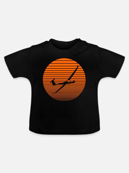 glider - Baby Organic T-Shirt with Round Neck - black