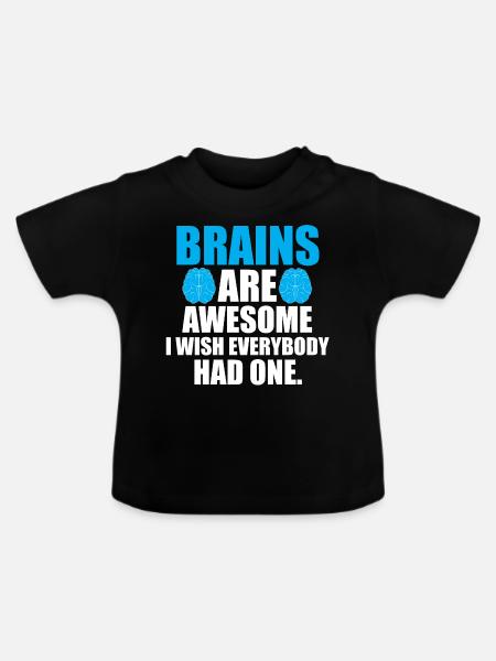 Gehirne - Baby Bio-T-Shirt mit Rundhals - Schwarz