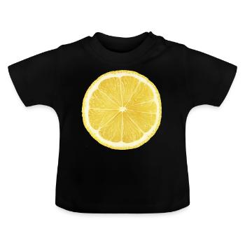Zitrone - Baby Bio-T-Shirt mit Rundhals - Schwarz - Vorne