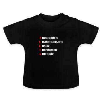 Julia nom signification - T-shirt bio col rond Bébé - noir - Devant