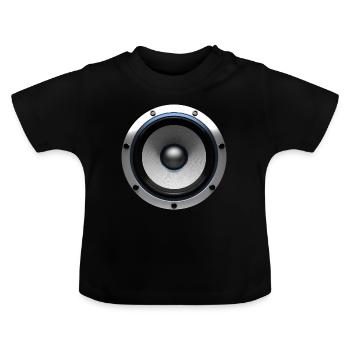 Speakers - Baby Organic T-Shirt with Round Neck - black - Front