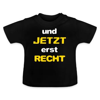 et MAINTENANT DROIT - T-shirt bio col rond Bébé - noir - Devant