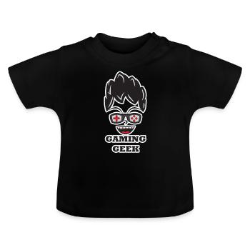 Gaming Geek - Baby Organic T-Shirt with Round Neck - black - Front