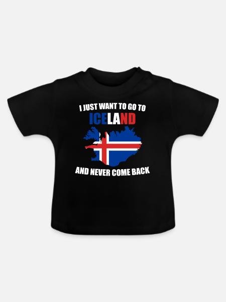 Islande - T-shirt bio col rond Bébé - noir