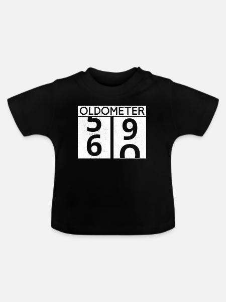 Oldometer 60. Geburtstag Oldtimer Auto Geschenk - Baby Bio-T-Shirt mit Rundhals - Schwarz