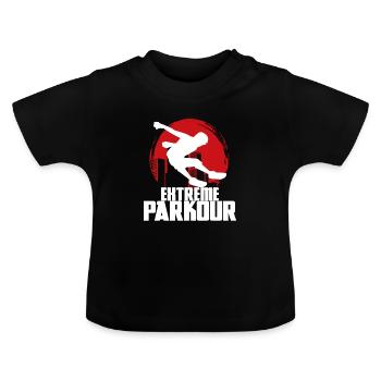 Extreme Parkour - Baby Organic T-Shirt with Round Neck - black - Front