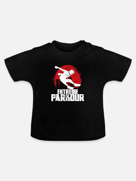 Parkouring Parkour Passement - Baby Organic T-Shirt with Round Neck - black