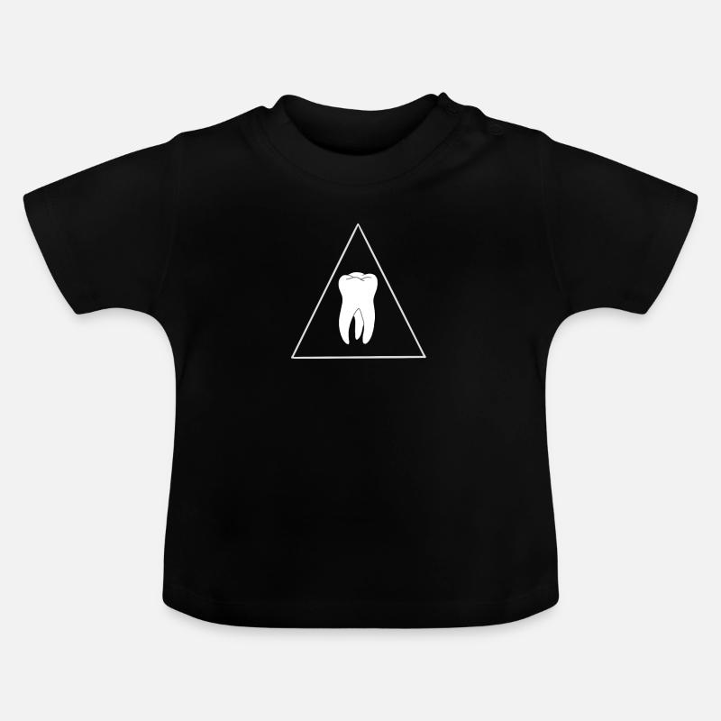 Dent de triangle - T-shirt bio col rond Bébé - noir
